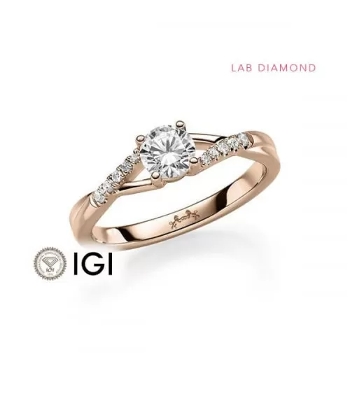 Anillo de compromiso con diamantes de laboratorio Málaga | Staring
