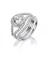 Alianza de boda para combinar con anillo de compromiso oval | Staring