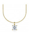 Collar de oro o platino con diamante cuadrado de laboratorio | Staring