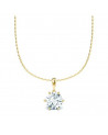 Colgante de oro o platino con diamante ético de laboratorio | Staring