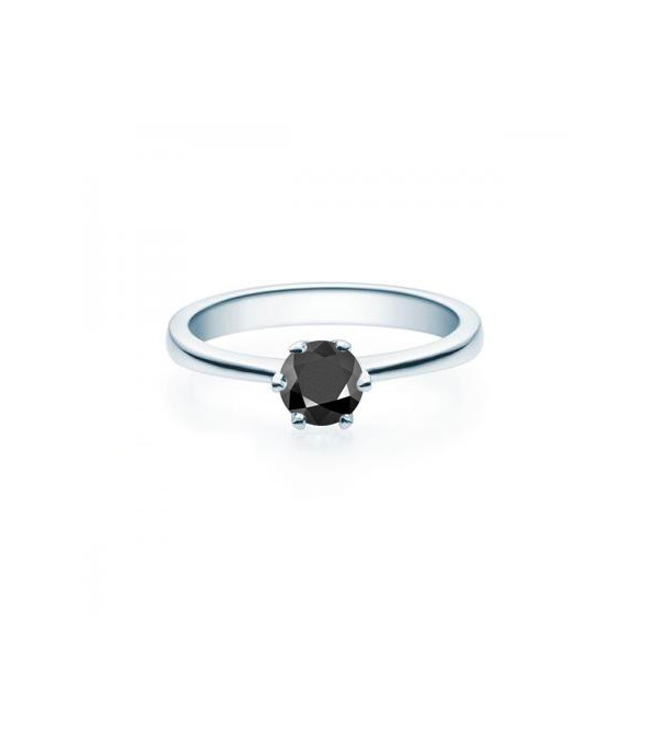 Anillo de compromiso en carbono y topacio azul. Ancho 9 mm Titan Factory - 1 Anillo de compromiso en carbono y topacio azul. Ancho 9 mm Titan Factory - 1
