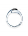 Anillo de oro blanco o platino con un diamante negro | Staring