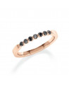 Anillo de oro rosa con diamantes negros | Staring