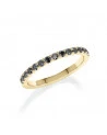 Anillo de oro con media corona de diamantes negros | Staring