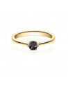 Anillo de compromiso solitario con diamante negro | Staring