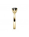 Anillo de compromiso solitario con diamante negro | Staring