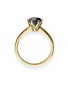 Anillo de compromiso solitario con diamante negro | Staring