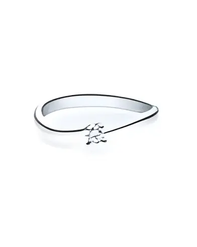 Original anillo de compromiso solitario con montura curva