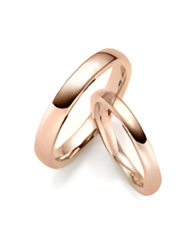 Alianzas de matrimonio económicas de oro rosa de 8k | Staring