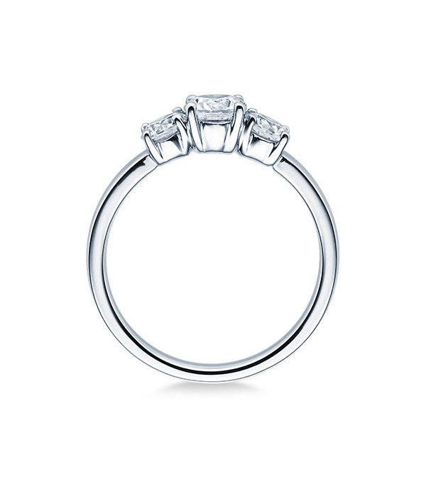 Anillos de boda en platino con corona lateral de diamantes. Rubin - 1 Anillos de boda en platino con corona lateral de diamantes. Rubin - 1