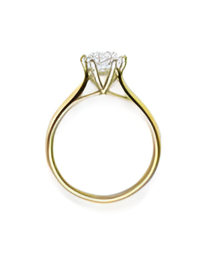 Achernar 0,10 | Oro amarillo - ANILLO DE COMPROMISO EN ORO - Anillo de compromiso de oro amarillo con un diamante natural ético 