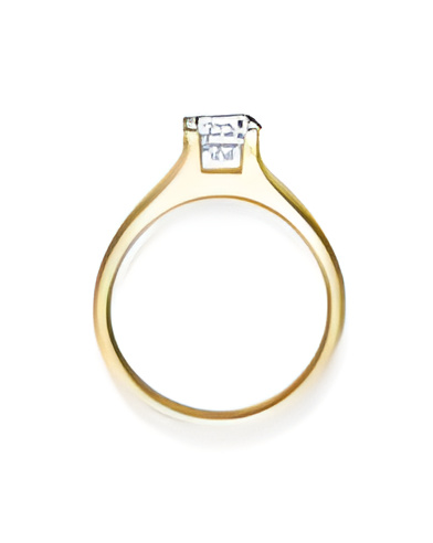 Fénix 0,10 | Oro amarillo - ANILLO DE COMPROMISO EN ORO - Precioso anillo de compromiso de diseño en oro amarillo con un diamant