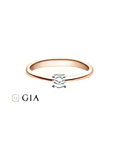 Anillo de pedida en oro rosa al mejor precio y calidad | Staring