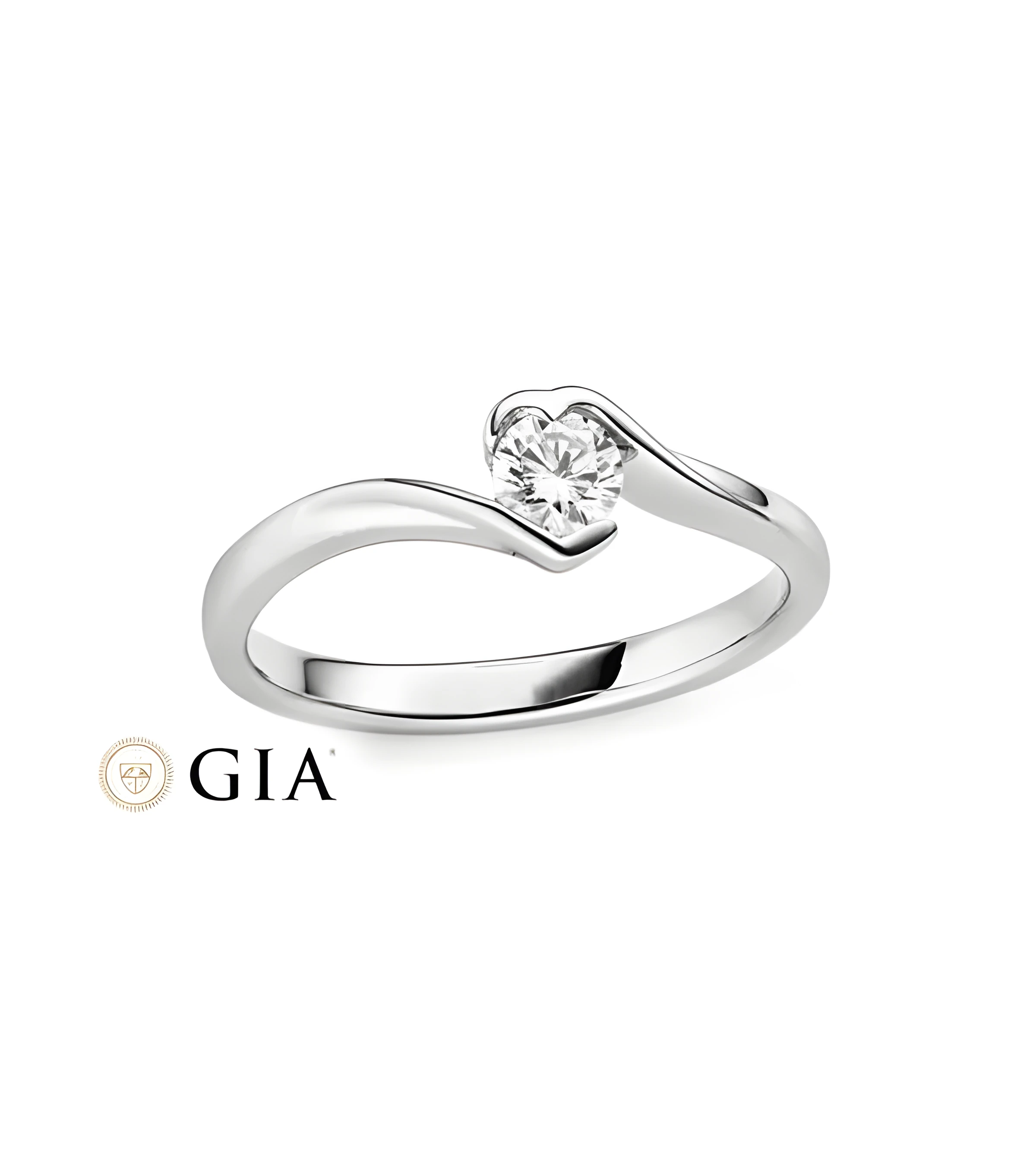 Anillo de compromiso original con diamante corazón | Staring