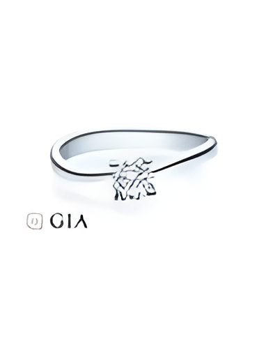 Original anillo de compromiso solitario con montura curva | Staring
