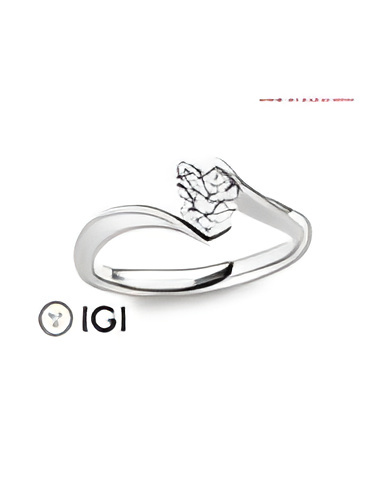 Anillo de compromiso original con diamante corazón de laboratorio | Staring