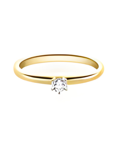 Anillo de compromiso en oro amarillo al mejor precio | Staring