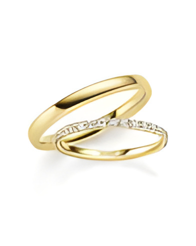 Los mejores anillos de boda dorados con media corona de diamantes