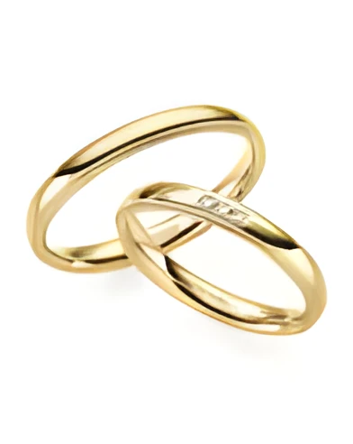 Alianzas de boda económicas en oro amarillo personalizables al 100%
