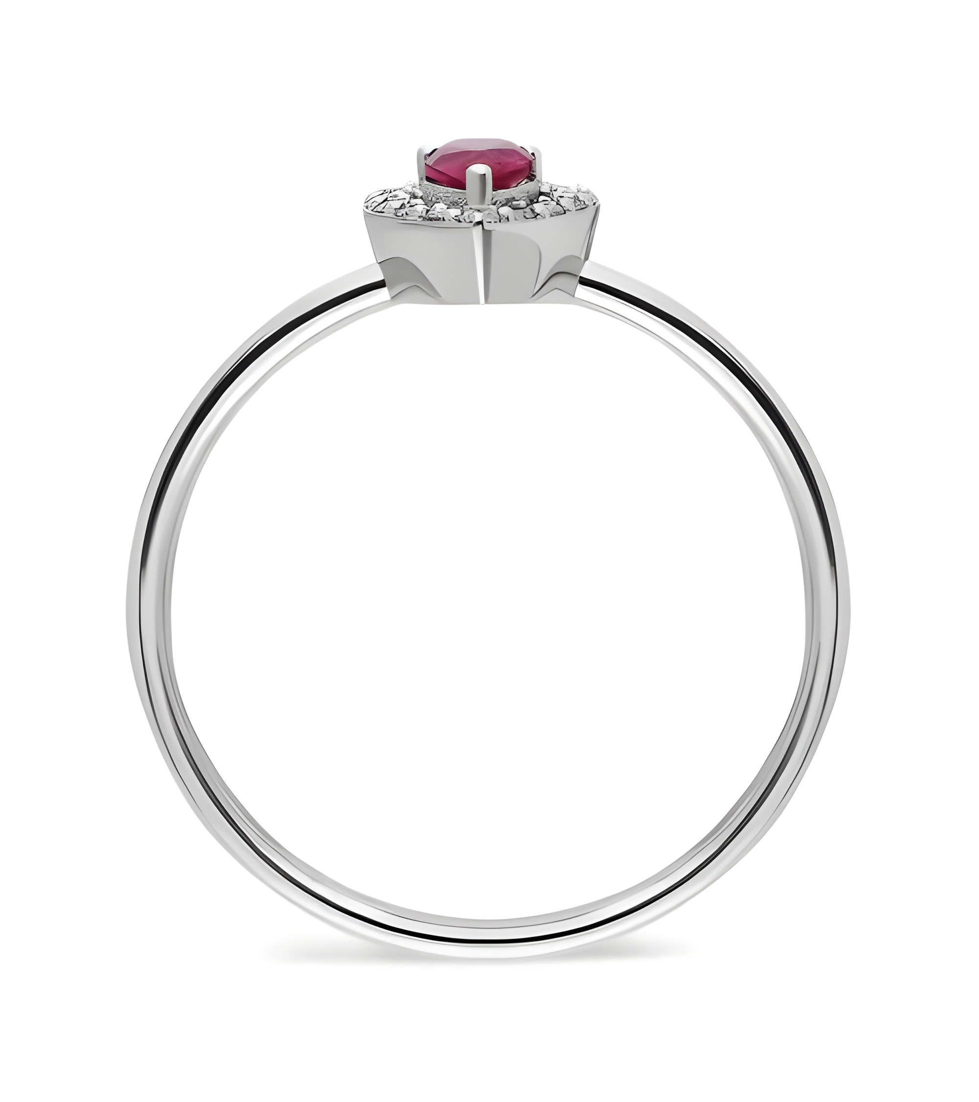 Sortija de oro con un zafiro y diamantes alrededor | Staring