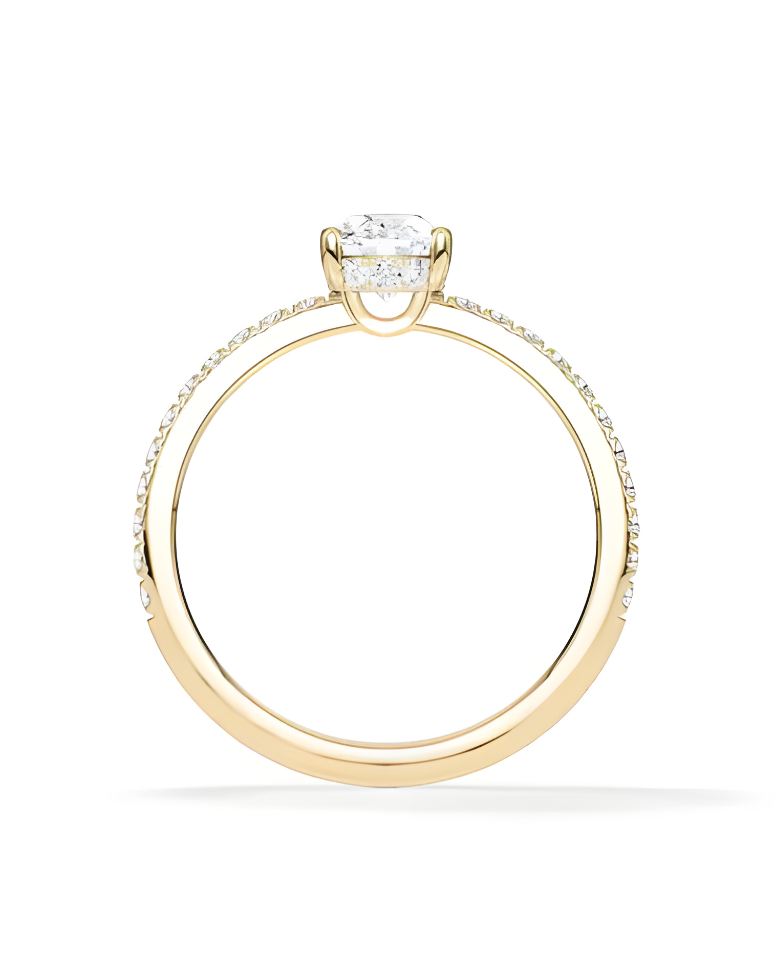 Lab-grown diamond pavé engagement rings
