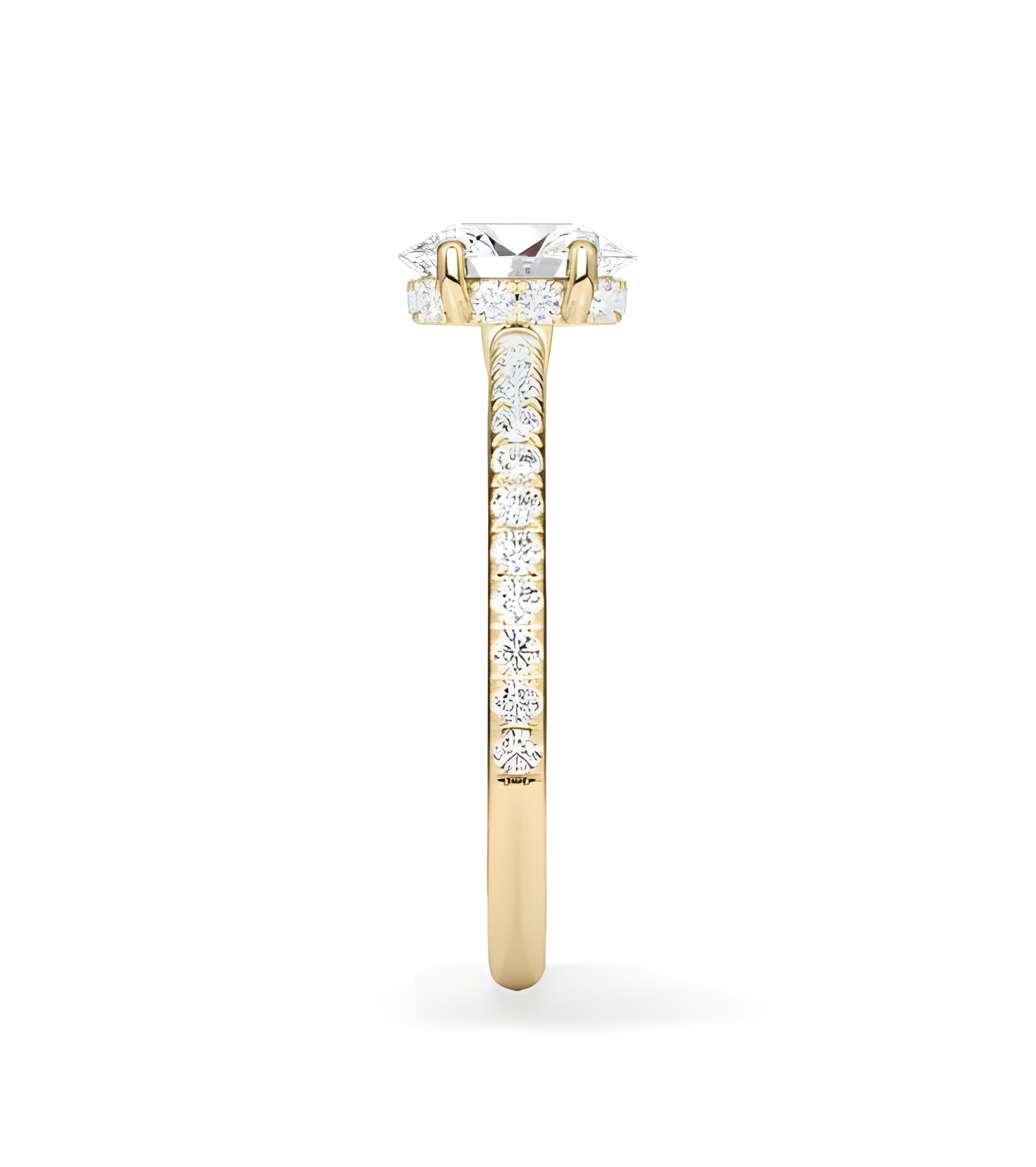 Lab-grown diamond pavé engagement rings