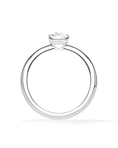 Anillos de compromiso solitarios con diamantes artificiales de laboratorio