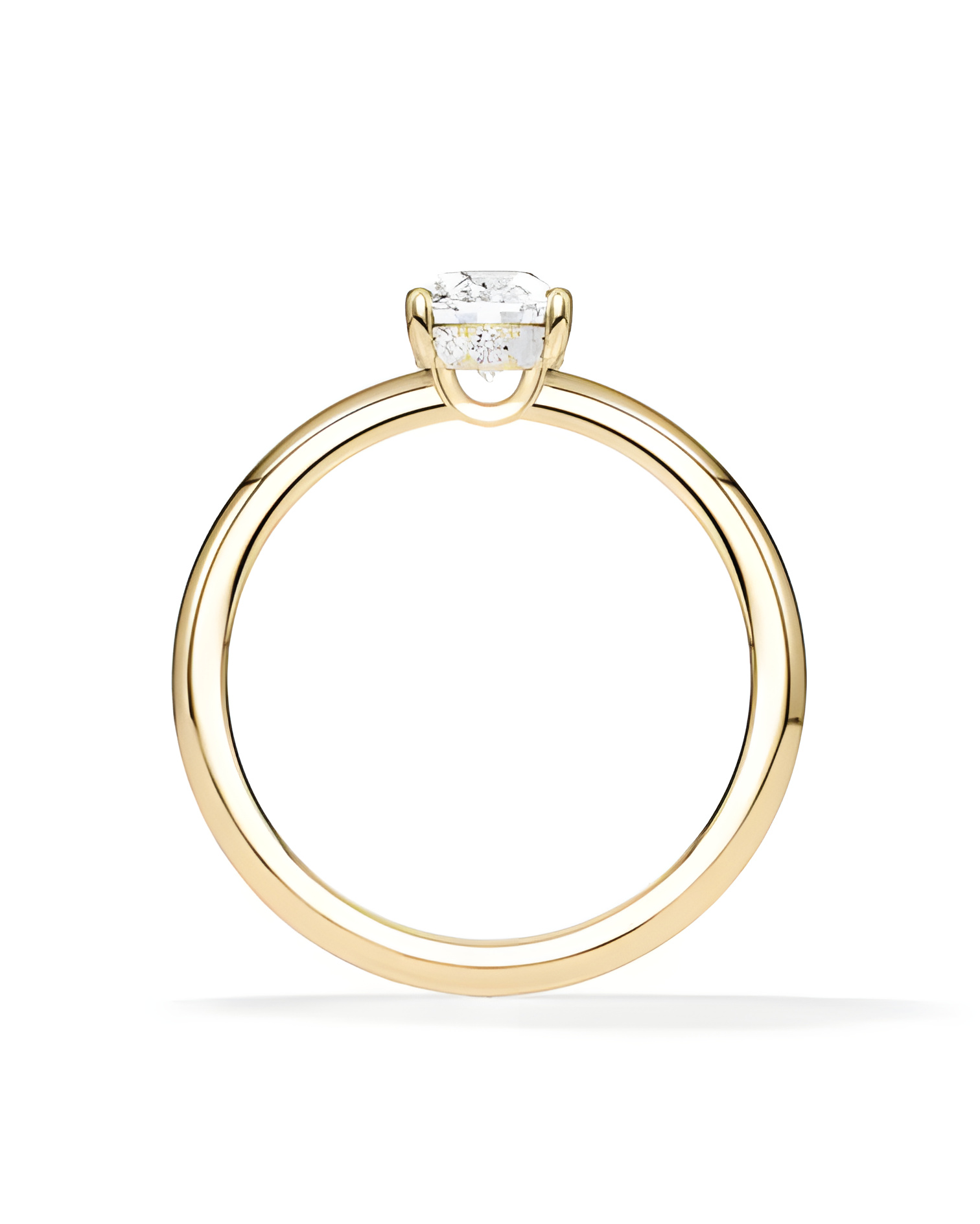 Solitarios compromiso en oro amarillo con lab diamond | Staring
