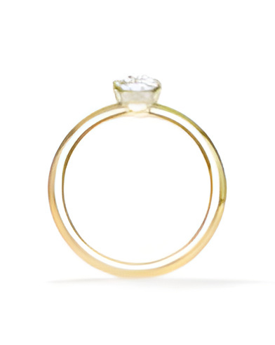 Solitarios compromiso en oro amarillo con lab diamond | Staring