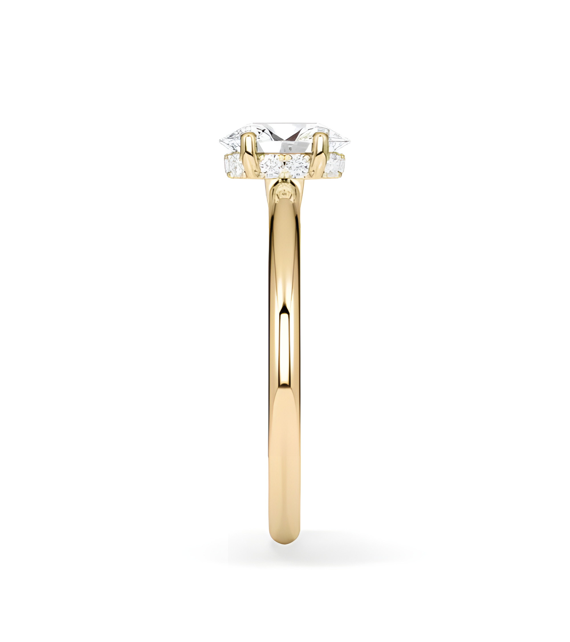 Solitarios compromiso en oro amarillo con lab diamond | Staring