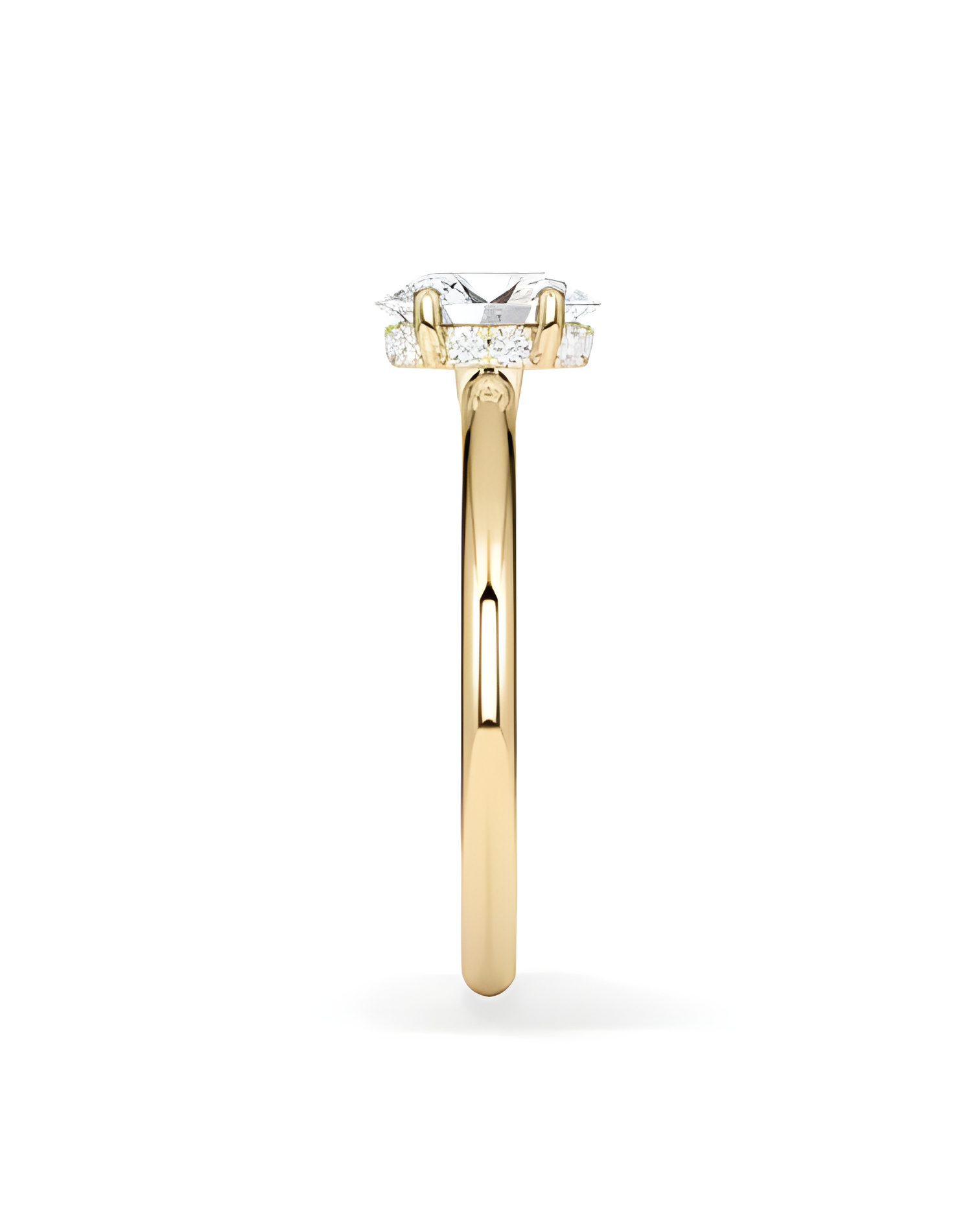 Solitarios compromiso en oro amarillo con lab diamond | Staring