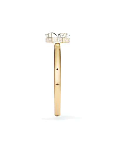 Solitarios compromiso en oro amarillo con lab diamond | Staring