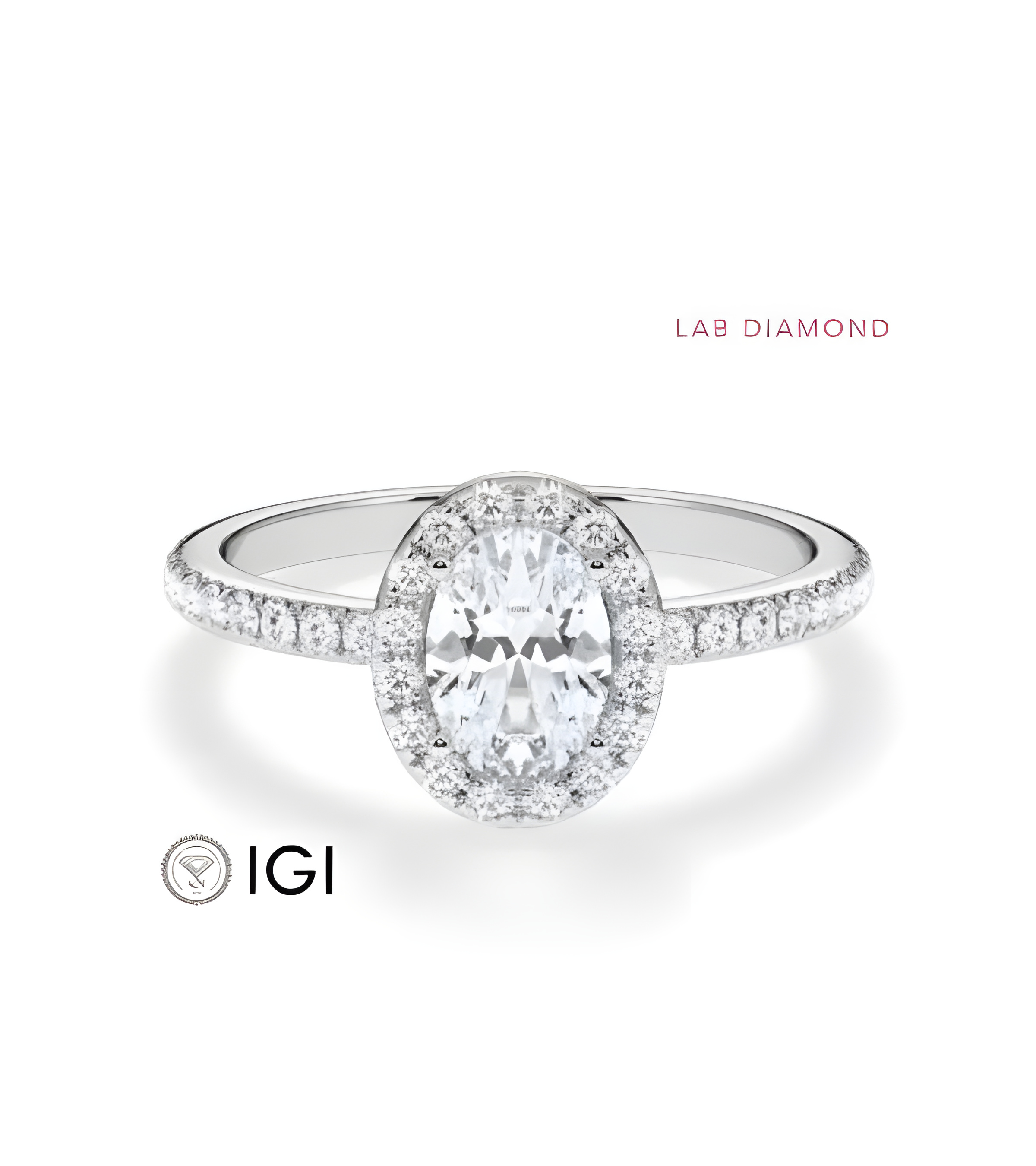 Halo engagement rings with lab-grown diamonds | Staring