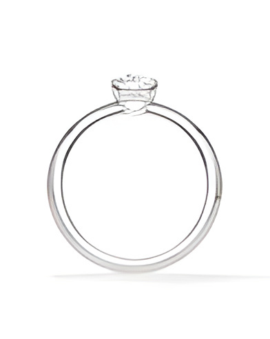 Anillos de compromiso solitarios con diamantes artificiales de laboratorio