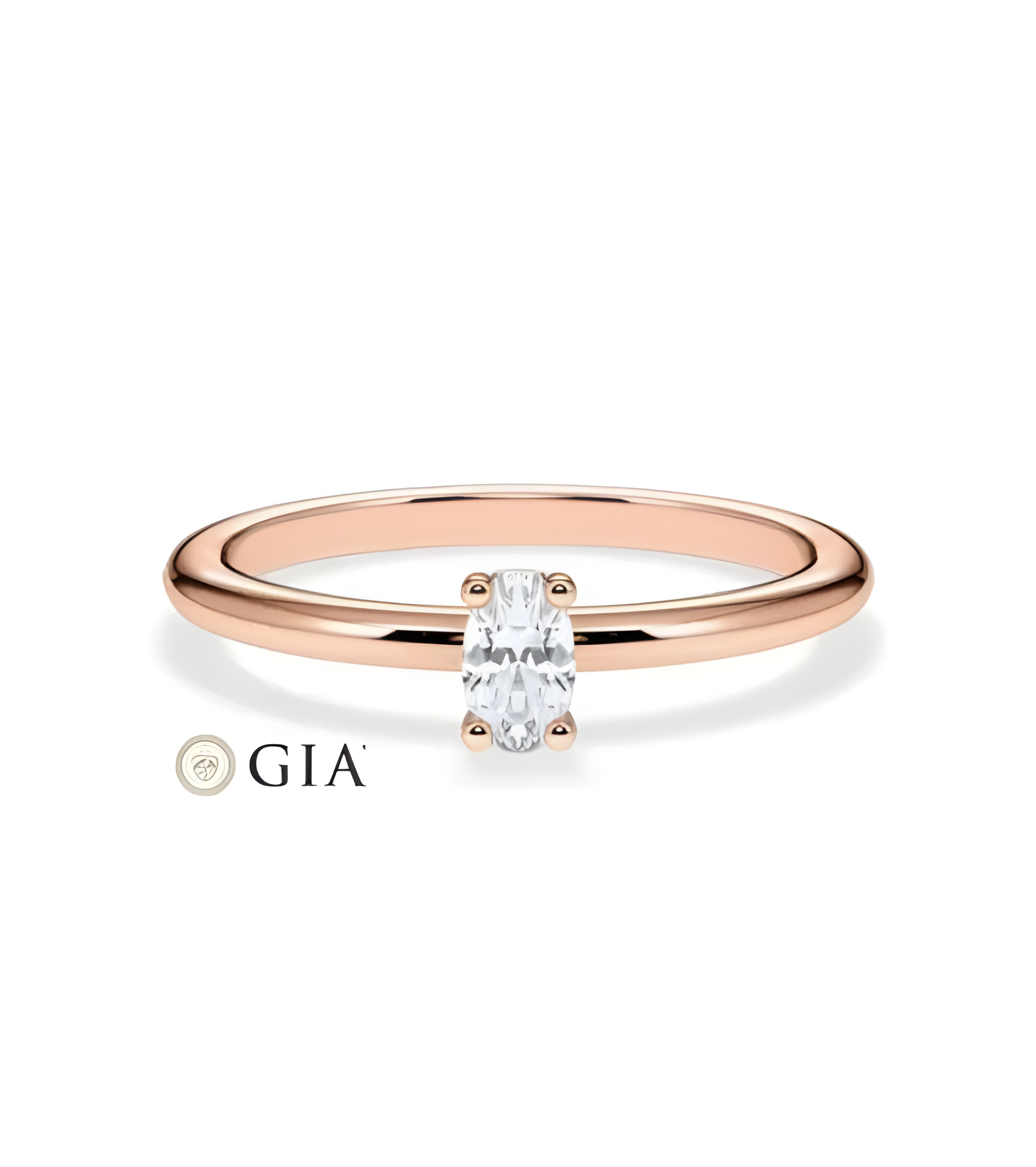 solitaire oval natural diamond engagement rings | Staring