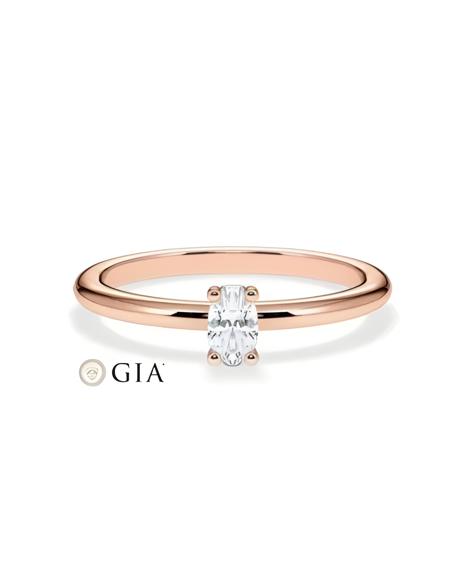 solitaire oval natural diamond engagement rings | Staring