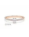 Anells de compromís amb diamants talla oval certificats | Staring