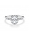 Anillos de compromiso halo con diamantes naturales