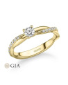 Anillos de compromiso combinados en oro amarillo | Staring
