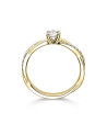 Exclusive combinated yellow gold engagement ring  | Staring