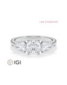 Gold or platinum engagement ring with various diamond cuts | Starting