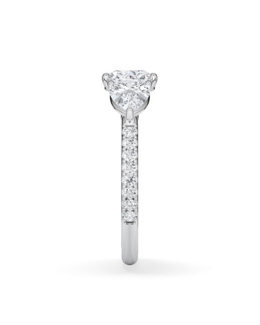 Gold or platinum engagement ring with various diamond cuts | Starting