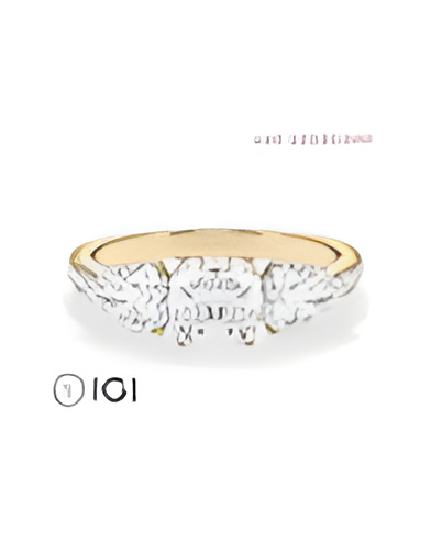 Gold or platinum engagement ring with various diamond cuts | Staring