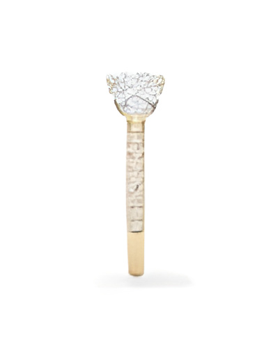 Gold or platinum engagement ring with various diamond cuts | Staring