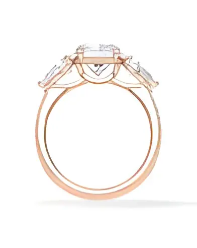 Anillo de compromiso de oro o platino con distintos cortes de diamante | Staring