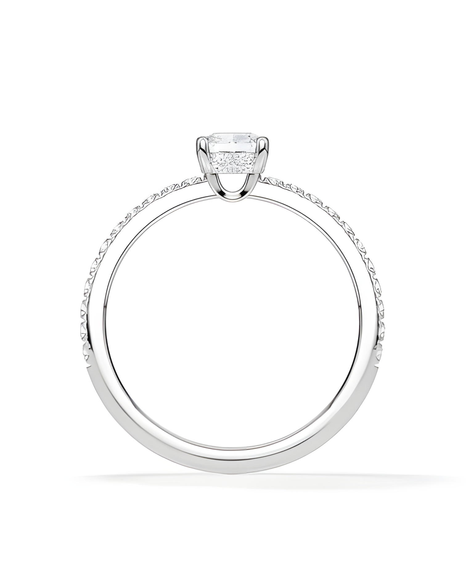 Anells de compromís pavé amb diamants ètics de laboratori