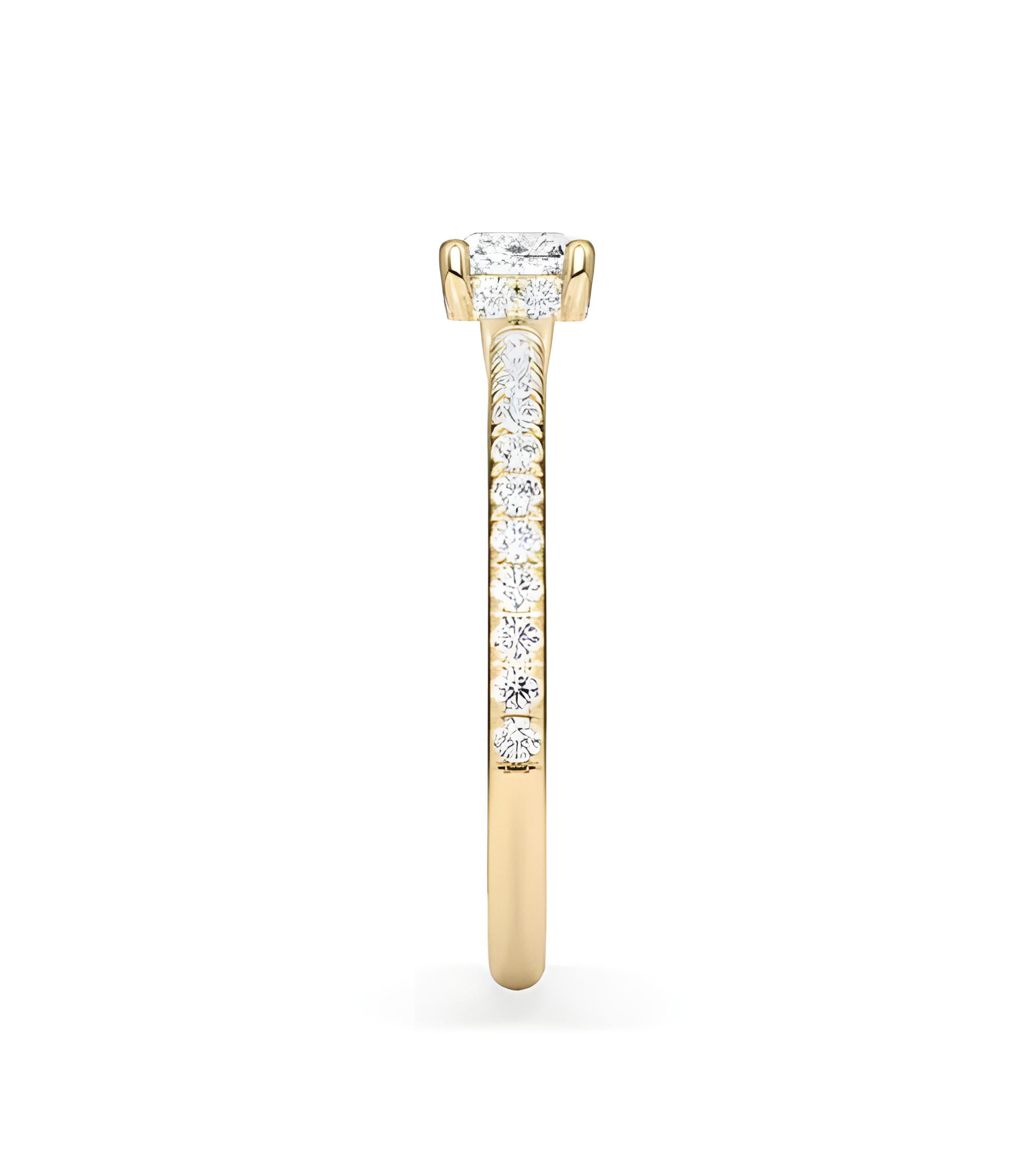 Pavé engagement rings with ethical lab-grown diamonds
