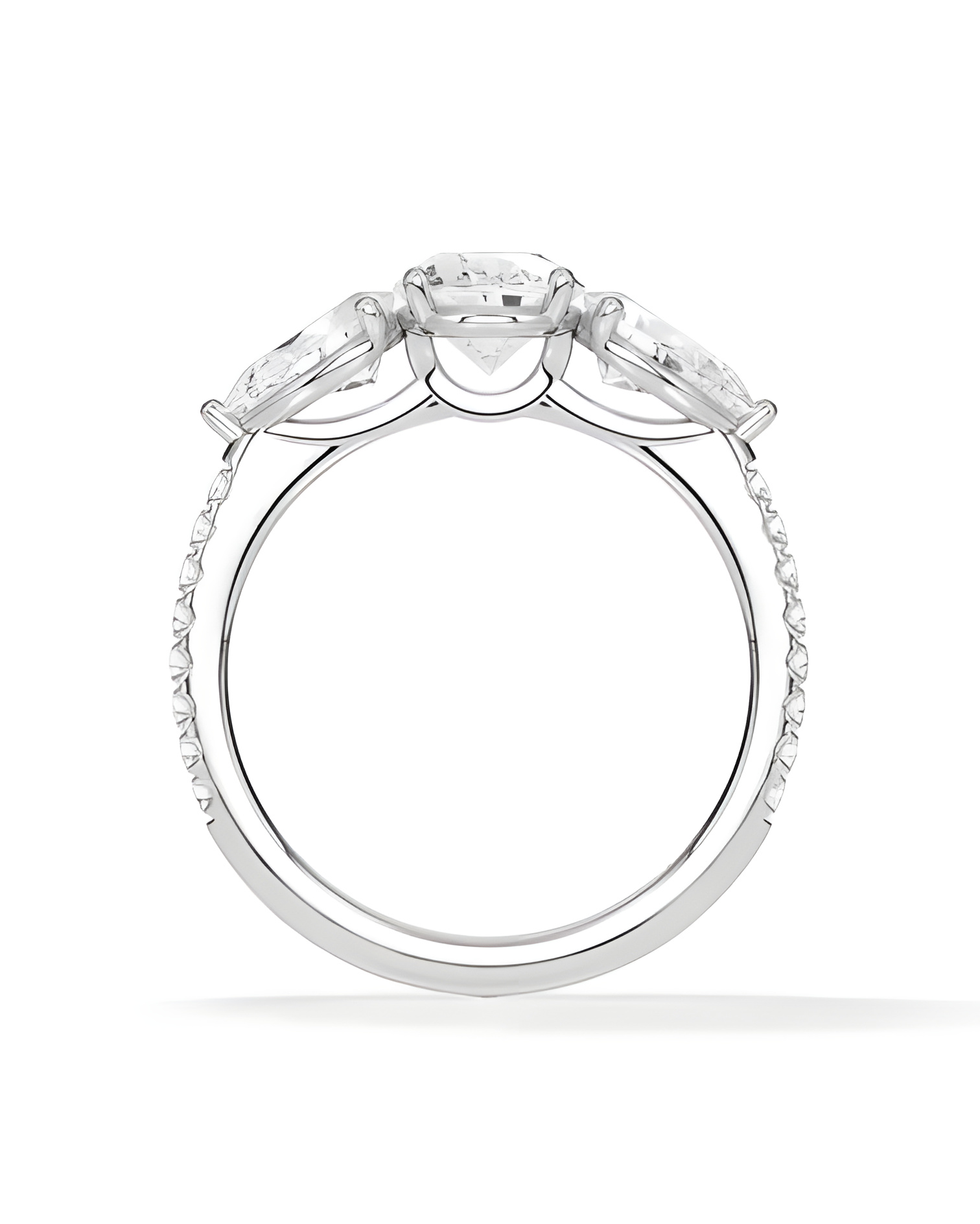 Gold or platinum engagement ring with various diamond cuts | Starting