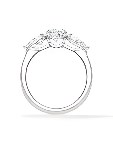 Gold or platinum engagement ring with various diamond cuts | Starting