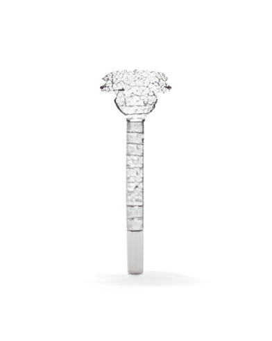 Gold or platinum engagement ring with various diamond cuts | Starting